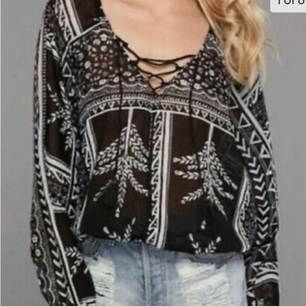 Free People Bohemian Style Shirt